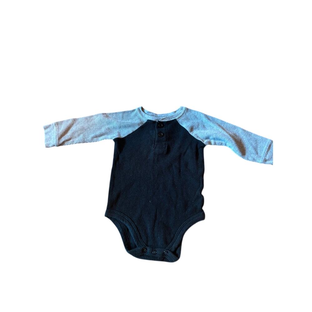 Garanimals Black & Gray Waffleknit One Peice Size 12 M